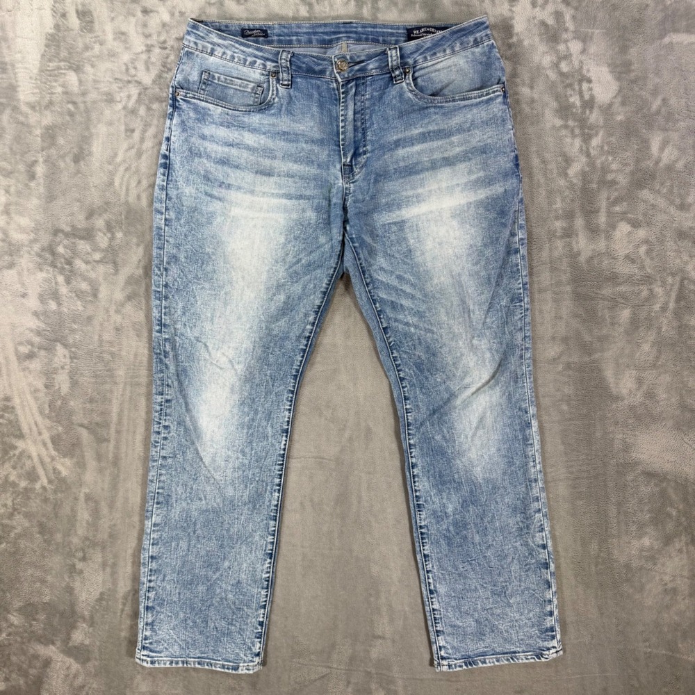 Buffalo David Bitton Relaxed Straight Jeans Men's 33x30 Blue Light Wash